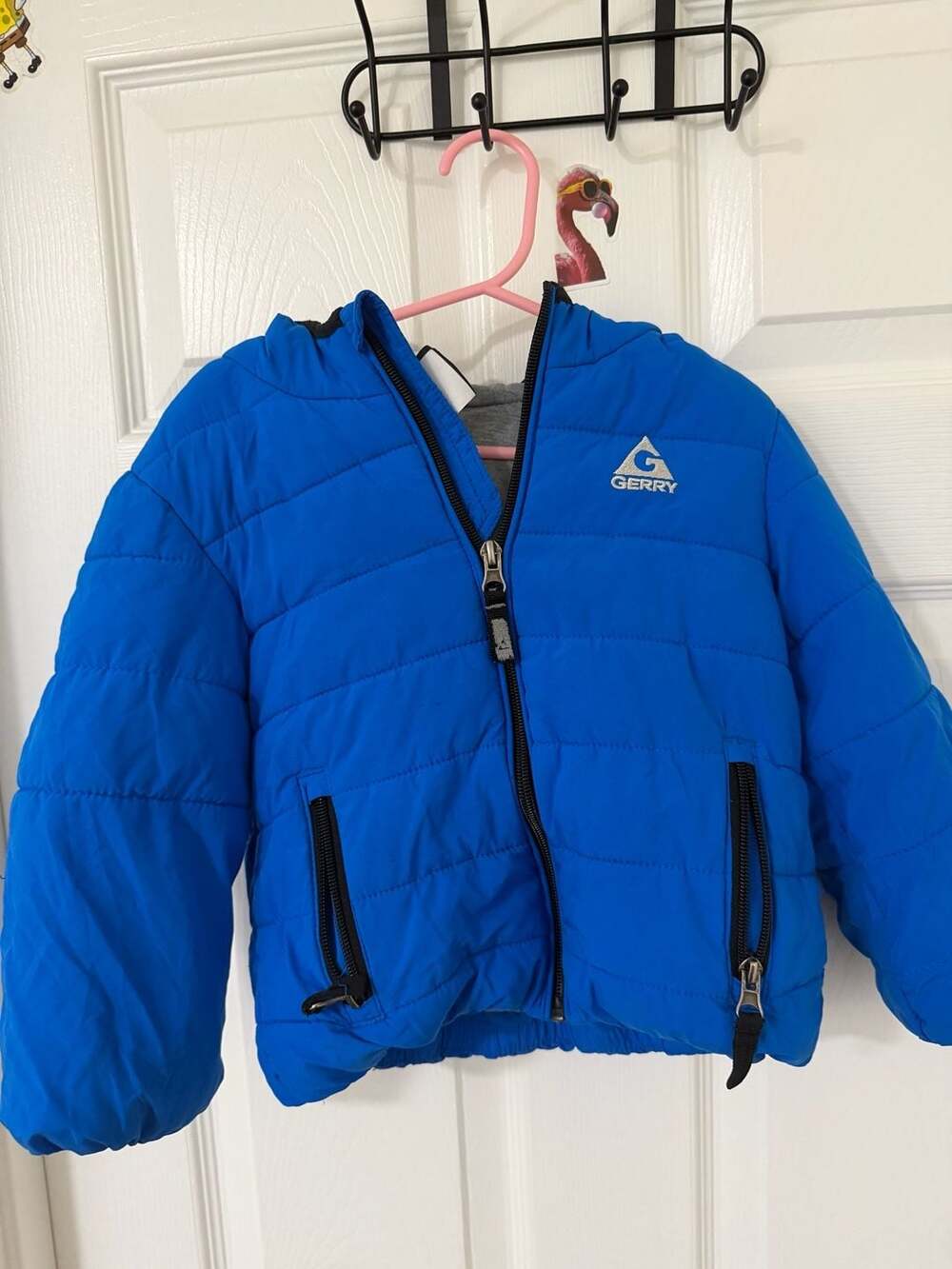Gerry Puffer Jacket Size 2T Blue Quilted Hooded